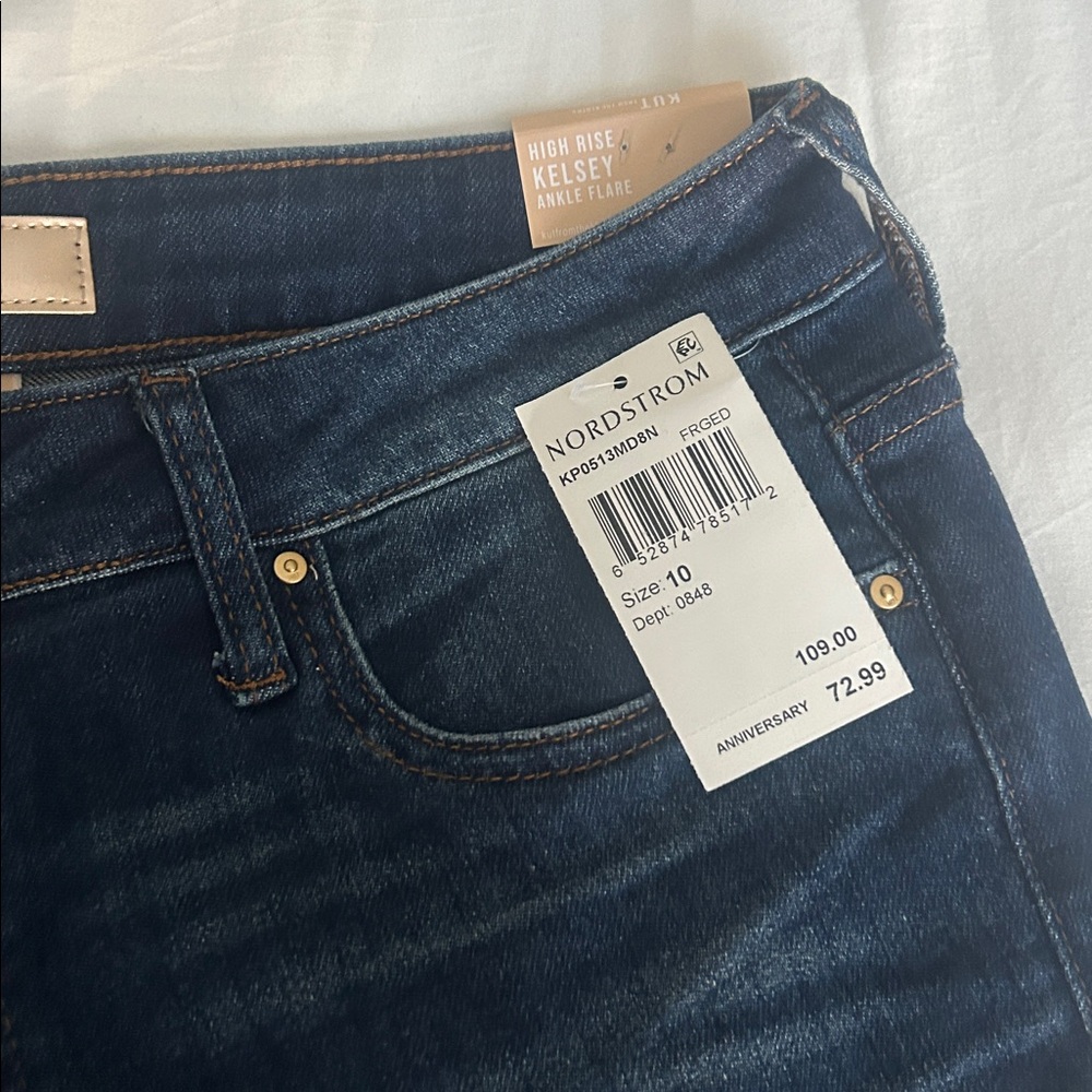 🆕KUT from the Kloth Kelsey High Waist Raw
Hem Crop Kick Flare Jeans - Picture 10 of 10